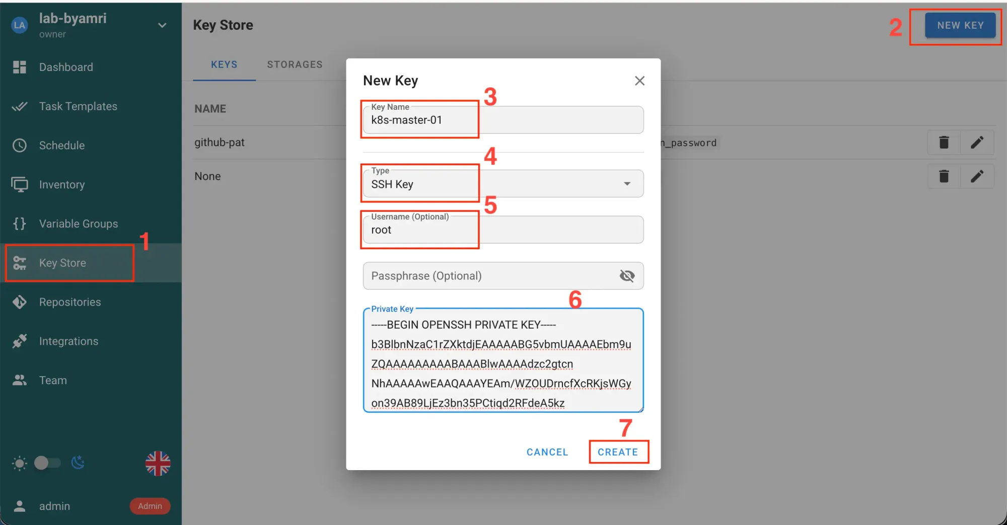 byamri.com - Create PrivateKey