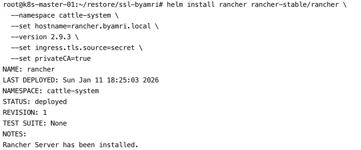 byamri.com | Install Rancher HA